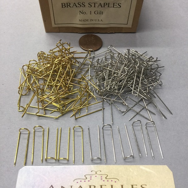 Metal findings. NOS. 21x6mm U-Pins. Sold by lots of 100 pcs.