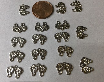 5 PC 16X10mm Citrino 1 Anello Bezal Connettore Argento Antico Placcato