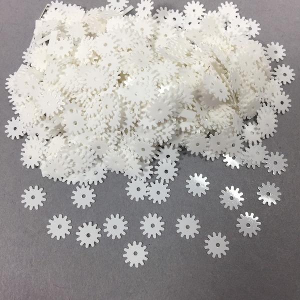 6mm Vintage Sequin, Cog Wheel, Craft supplies. Lot of 500 pieces.