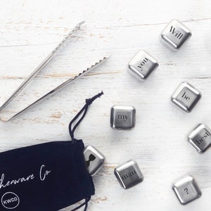 Will you be my best man? Gift Set of 8 eco-friendly reusable stainless steel ice cubes/whisky stones