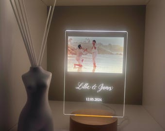 Personalized Photo LED Light | Engagement, Wedding, Anniversary Gift