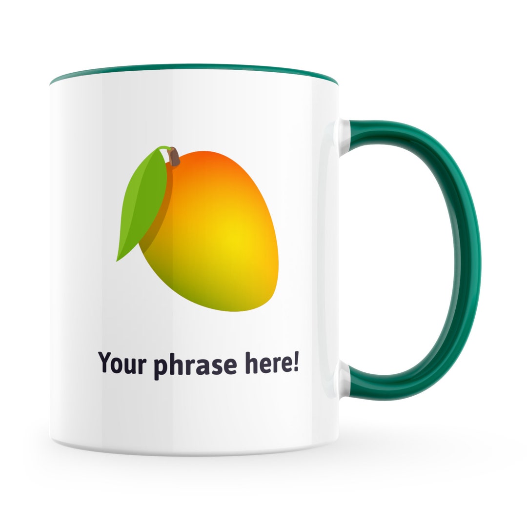 Personalised Emoji Mug Featuring Mango Emoji Etsy