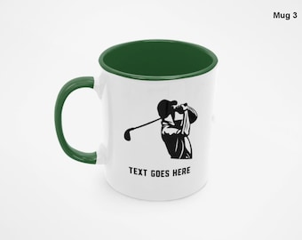 Personalized Golf Mug: Custom Golf Gift with Message