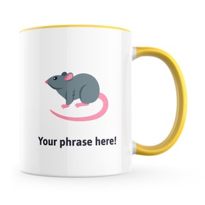 Personalised 11oz Emoji Mug featuring rat emoji