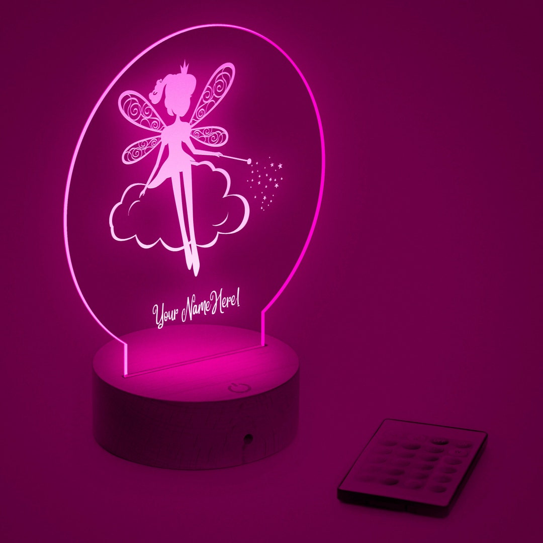 Personalised Childrens/kids LED Colour Changing Nursery Night Light or ...