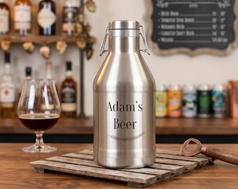 70 oz Personalised Beer Growler featuring (Insert Name Here)'s Beer Design