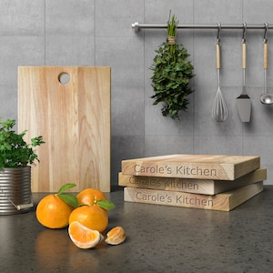 Personalised Carved Solid Oak Large Chopping and Serving Board - Create a unique gift with your own messge