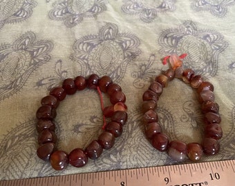 Natural Brown Agate Beads Bracelets