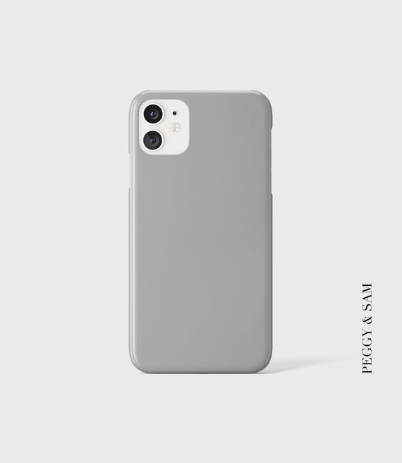 Plain Block Colour Phone Case Grey Iphone 11 Samsung S Etsy