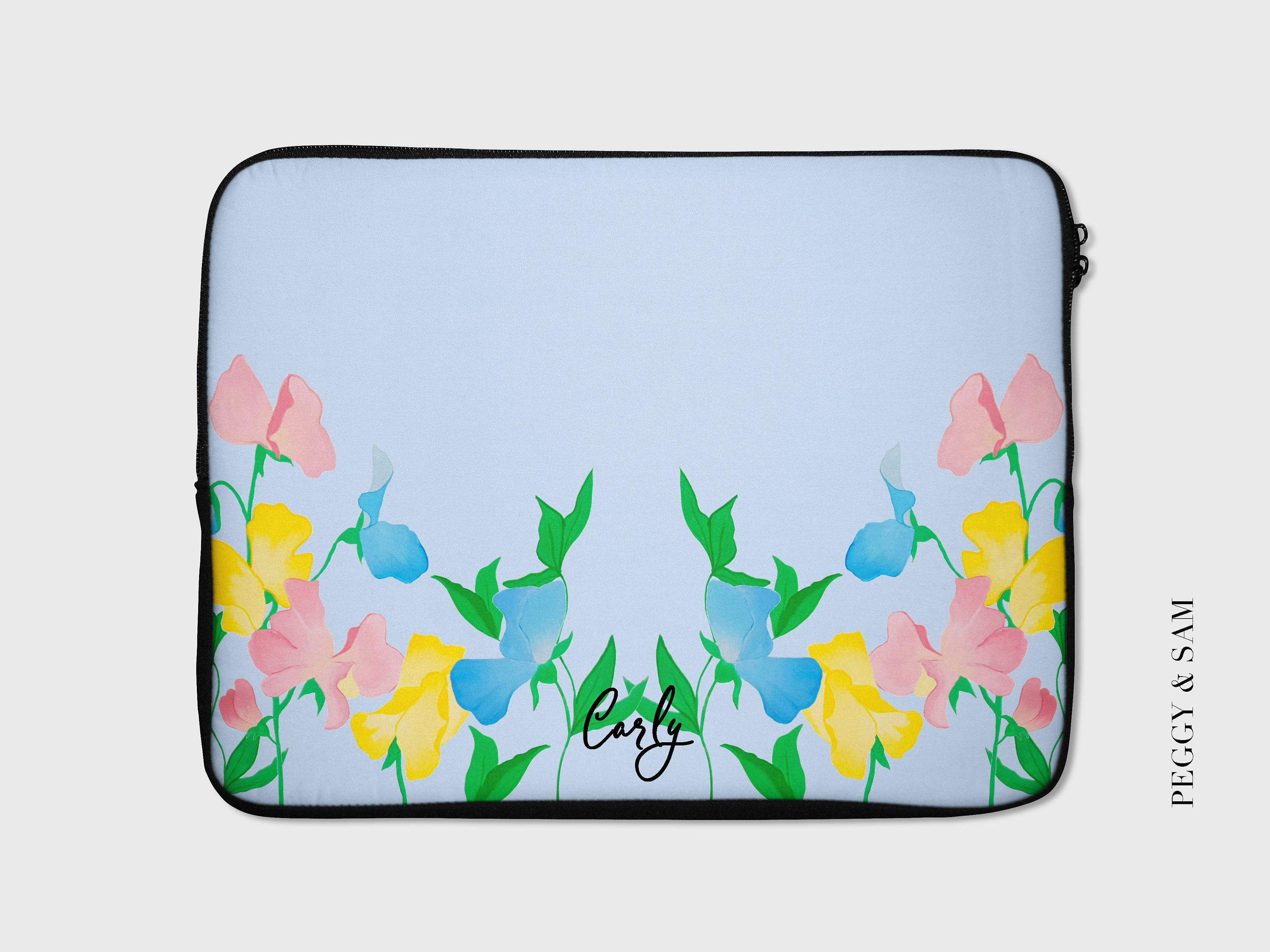 Personalised Floral Laptop Sleeve Laptop Bag Laptop 13 Etsy