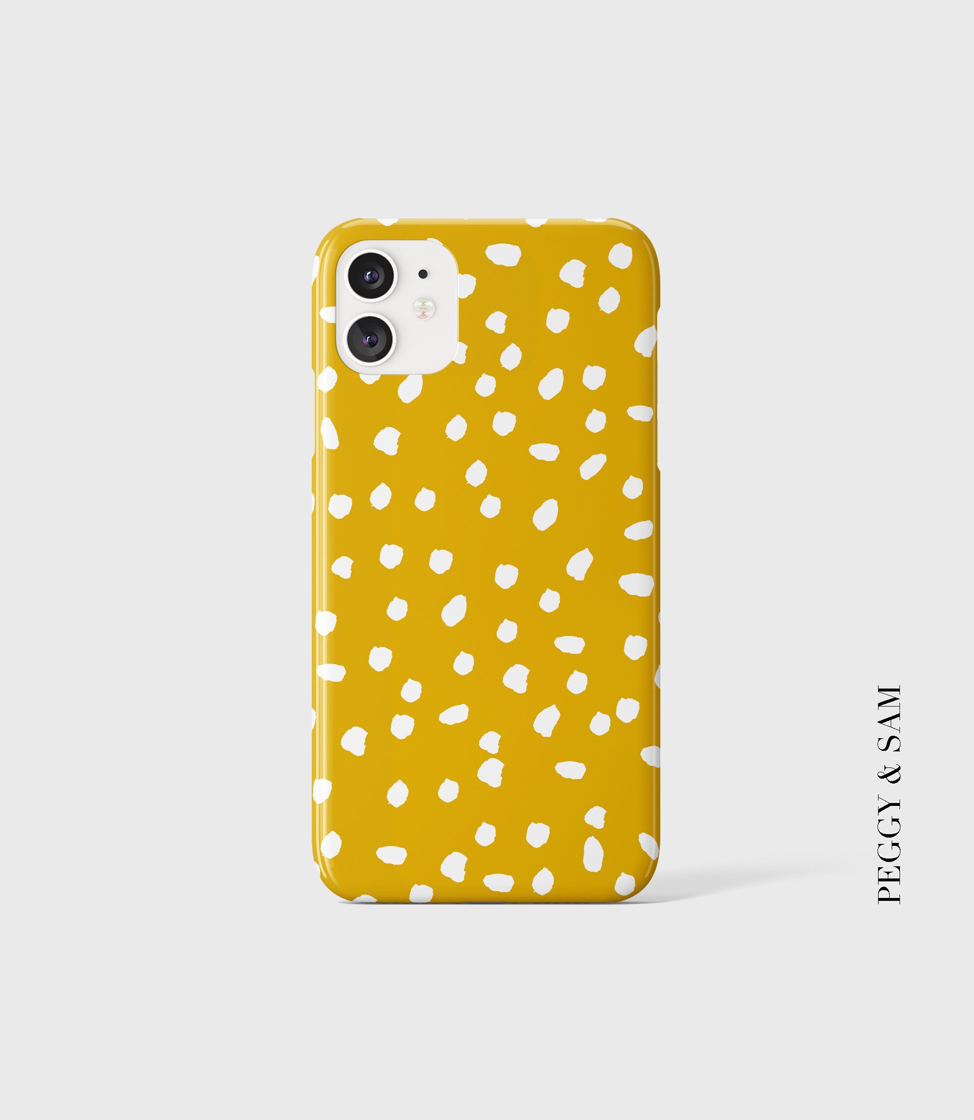 Dots Phone Case Mustard Yellow iPhone Case Samsung Case Etsy