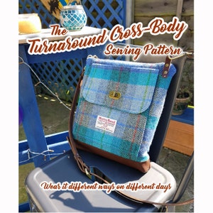 The Turnaround. Bag sewing pattern . Cross Body Bag sewing pattern. PDF Hipster pattern. Purse sewing Patterns. Sew and sell.