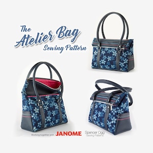 The Atelier Bag sewing pattern . PDF Bag sewing pattern. Barrel bag pattern. Purse sewing Patterns. Sew and sell.