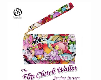 The Flip Clutch Wallet . PDF Bag sewing pattern. Coin Purse pattern. Clutch sewing Patterns. Sew and sell.