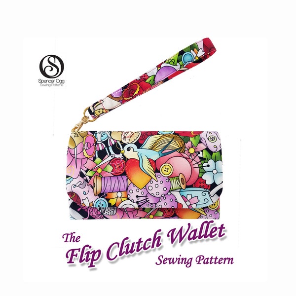 The Flip Clutch Wallet . PDF Bag sewing pattern. Coin Purse pattern. Clutch sewing Patterns. Sew and sell.