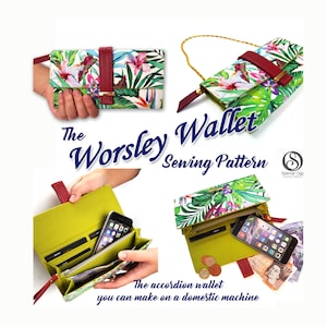 The Worsley Wallet PDF Sewing Pattern. Coin purse sewing pattern. Phone case pattern. Bag sewing Patterns. Sew and sell.