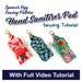 Hand Sanitizer Pouch PDF pattern and video tutorial. Easy sewing Pattern. Sew and sell.