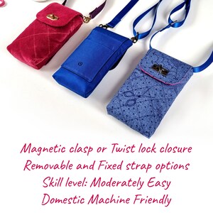 The Mighty Mini Crossbody Phone Bag PDF Sewing Pattern. Bag Sewing ...