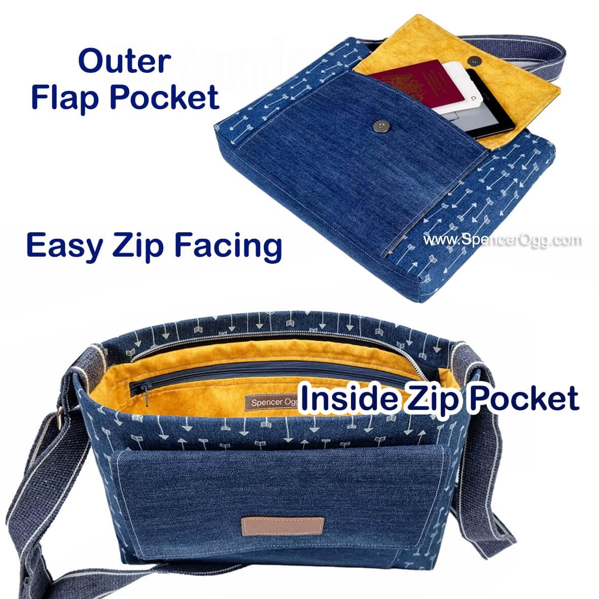 Midi Crossbody Bag PDF Sewing Pattern & Video Tutorial. Bag Sewing ...