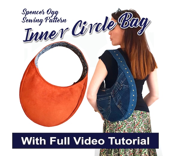 The Round Purse  Circle Shape - Circular Bag with Rivets