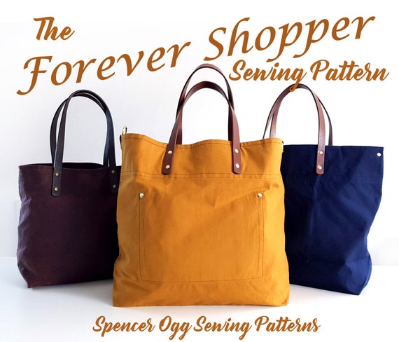 The Forever Shopper PDF Bag Sewing Pattern in 2 Sizes . 