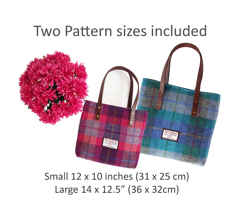 The Harris Tote Bag sewing pattern in 2 sizes . PDF Bag sewing pattern. Shopper pattern. Purse sewing Patterns. Sew and sell. image 2