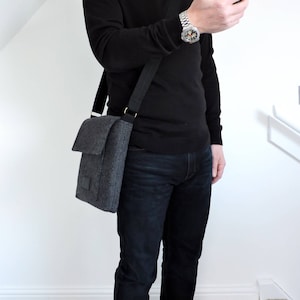 The Craggan man-bag sewing pattern. iPad bag. mens cross body bag. Mens messenger bag. PDF sewing pattern image 5