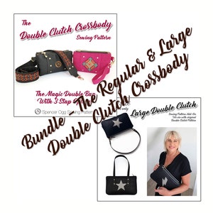 BUNDLE -The Regular and Large Double Clutch Crossbody PDF Sewing Pattern