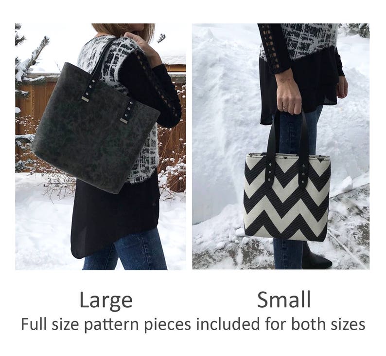 The Harris Tote Bag sewing pattern in 2 sizes . PDF Bag sewing pattern. Shopper pattern. Purse sewing Patterns. Sew and sell. image 4