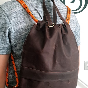 Mens Drawstring Backpack PDF Sewing Pattern & Video Tutorial. the Luxe ...