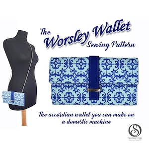 The Worsley Wallet. Wallet sewing pattern. Coin purse sewing pattern. Phone case pattern. Bag sewing Patterns. Sew and sell.