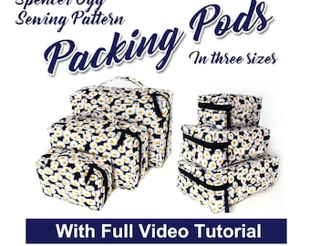 Packing Pods en 3 tailles - Tutoriel vidéo et patron de couture PDF