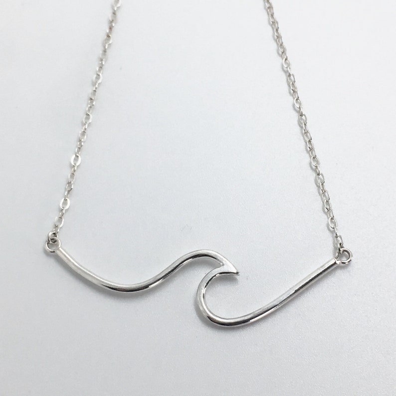 Sterling Silver Wave Necklace. Surf Girl. Surf Jewellery Etsy