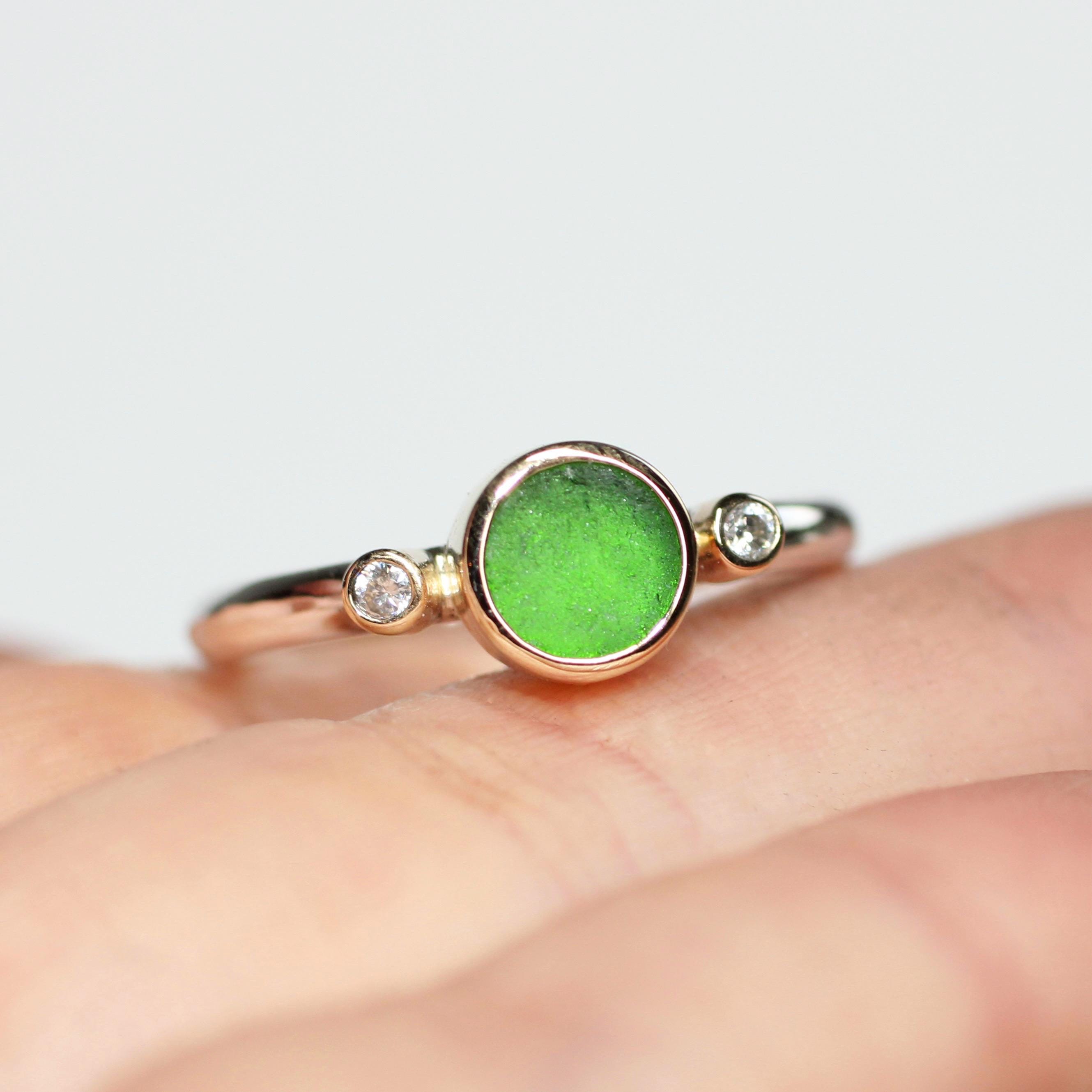 CRYSTAL BEAD RING 3 MM SPARKLED OCEAN GREEN CRYSTAL BEAD RING 3 MM SPARKLED OCEAN GREEN