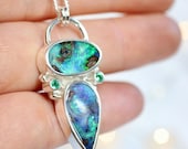 Statement Australian boulder Opal necklace