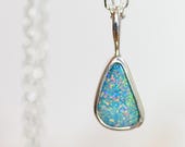 Australian opal doublet necklace