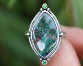 Australian boulder opal ring. Sterling silver Australian opal ring
