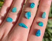Australian opal doublet ring. Custom made opal ring. rainbow colours