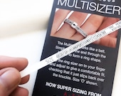 Ring sizer. Reusable plastic multi ring sizer. UK size A-Z+