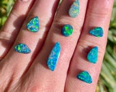 Australian opal doublet ring. Custom made opal ring. rainbow colours