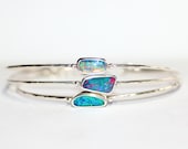 Australian opal bangle bracelet. Minimal jewellery