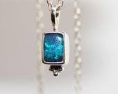 Australian black Opal necklace