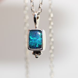 Australian black Opal necklace