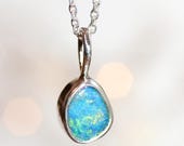Australian opal doublet necklace