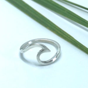 Silver Wave ring . Handmade sterling silver wave Surf ring.