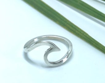 Handmade Sterling Silver Wave Ring - Surf Jewelry