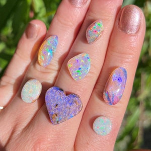 Australian boulder opal ring. Custom made Australian opal ring.