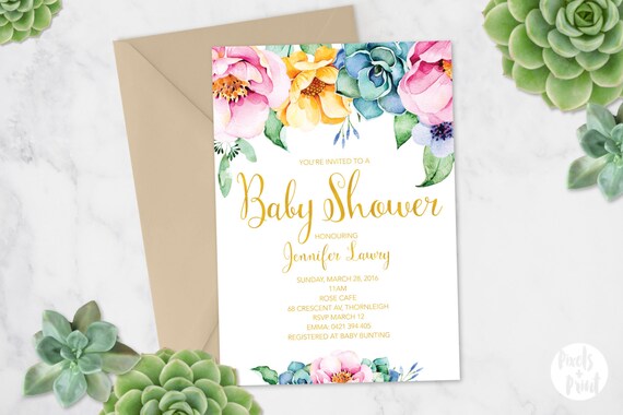 Printable Baby Shower Invitation Baby Shower Invite DIY | Etsy