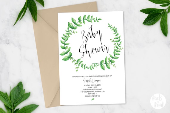 Printable Baby Shower Invitation Baby Shower Invite DIY | Etsy
