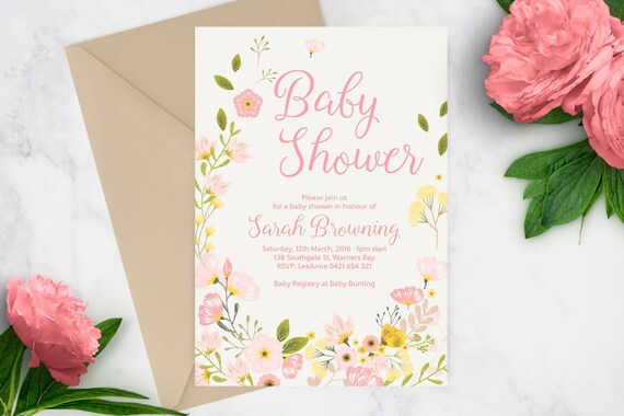 Printable Baby Shower Invitation Baby Shower Invite DIY | Etsy